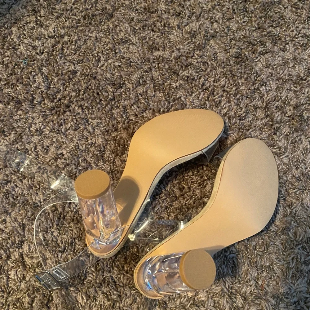 Clear Around Ankle Strap Sandal Heel - Picture 3 of 4